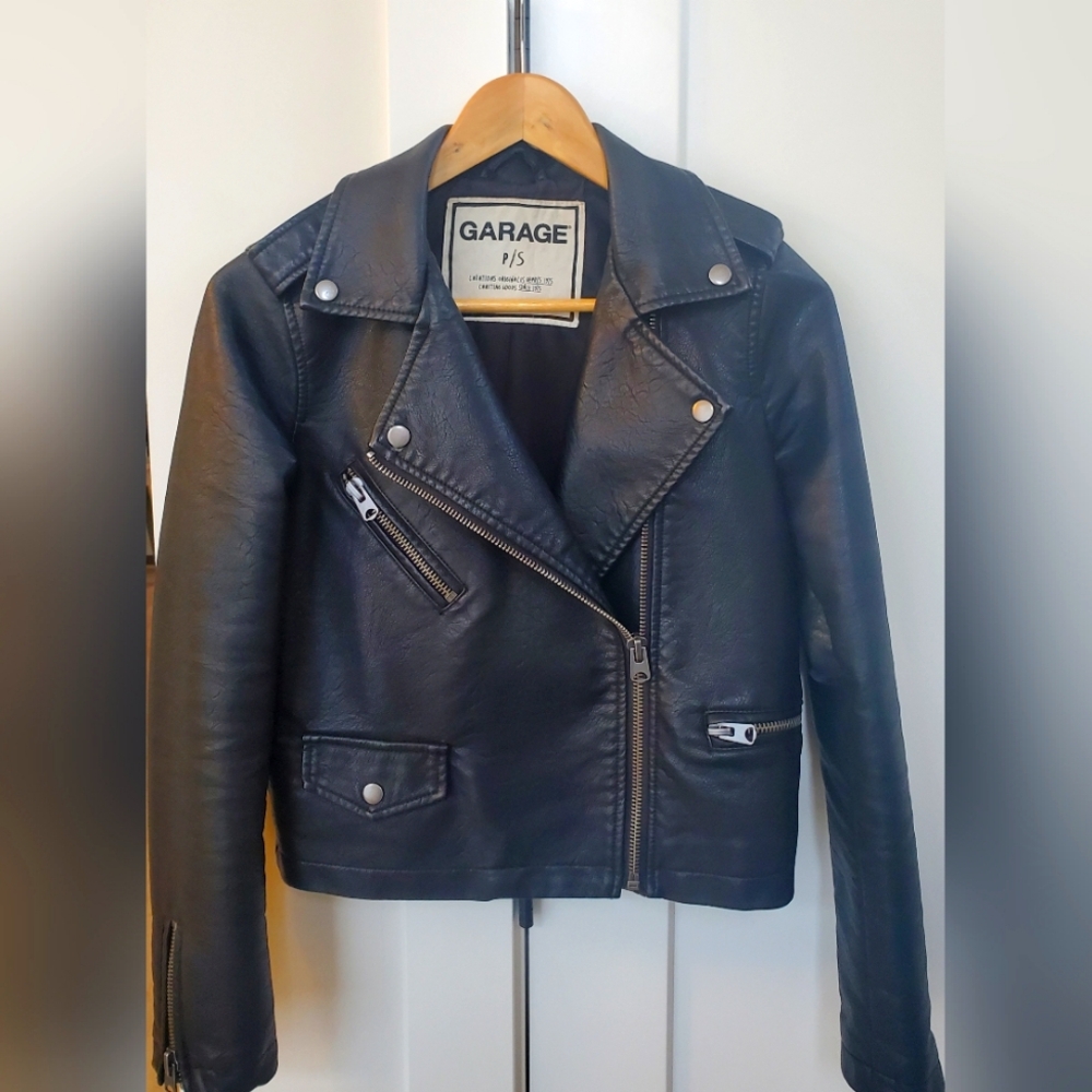 Garage-Vegan Leather Biker Jacket Lds. Sz. S